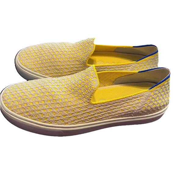 Rothy’s Original Slip On Sneaker Sunshine Honeycomb Yellow Retired Womens Size 7 - Picture 3 of 15